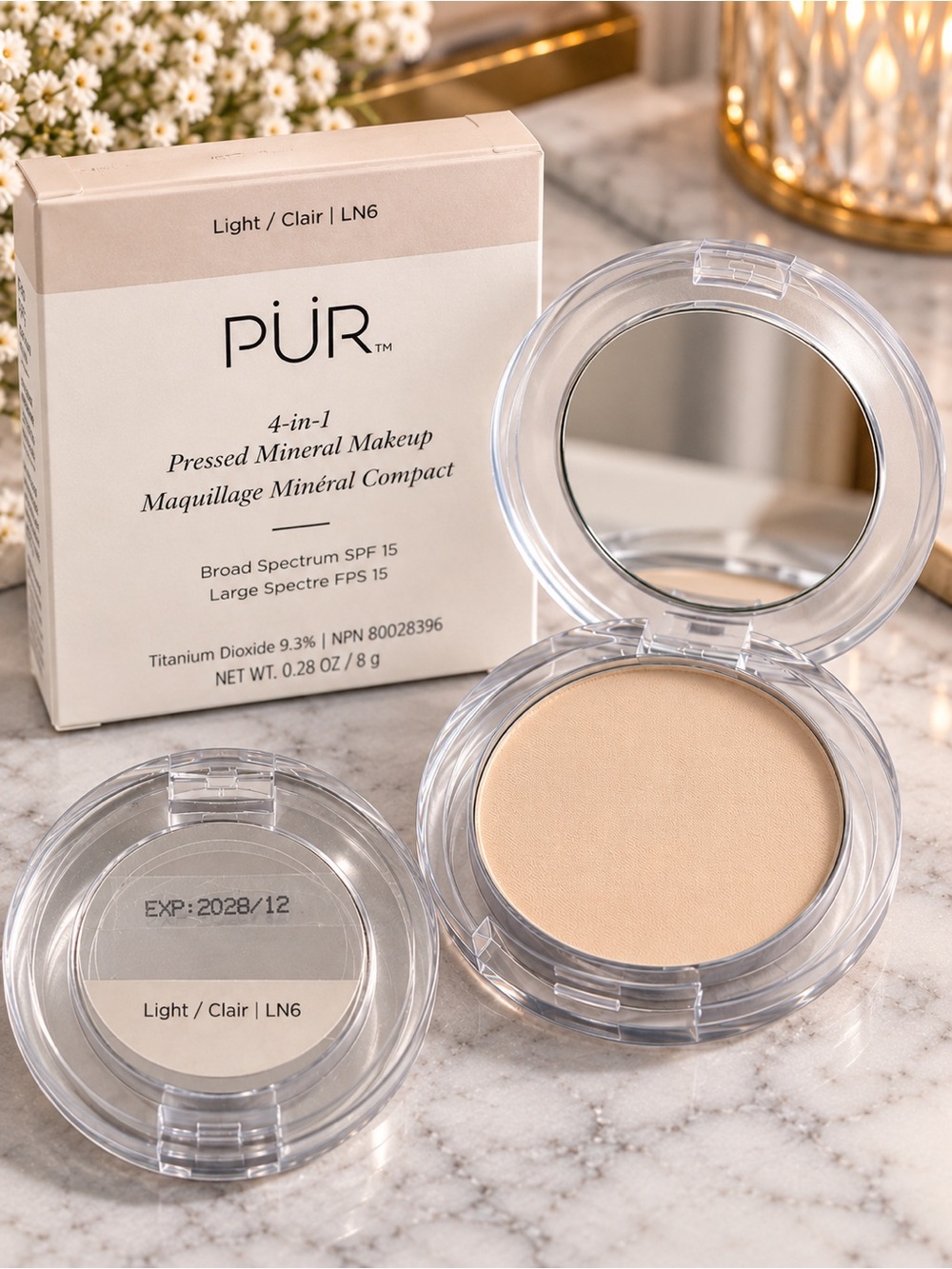 PÜR 4-in-1 Pressed Mineral Makeup SPF 15 Foundation Light LN6